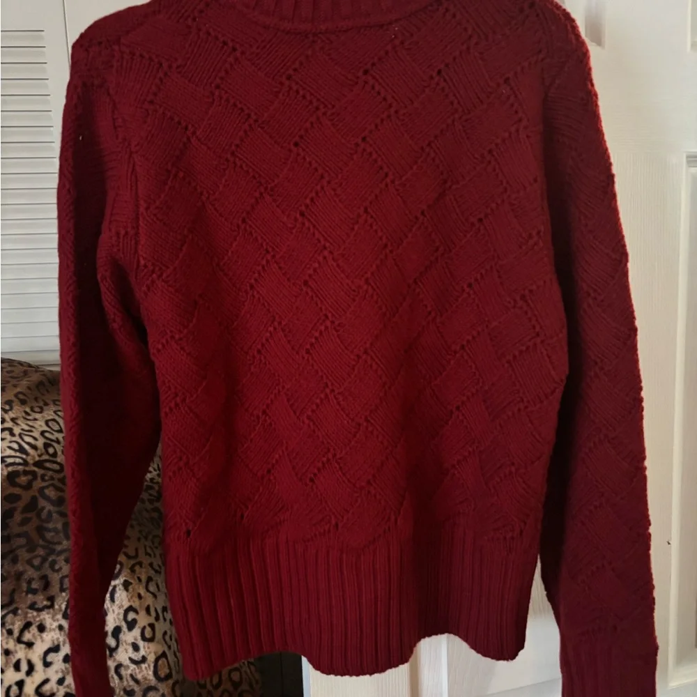 Joie Burgundy Textured Knit Sweater - Picture 5 of 5